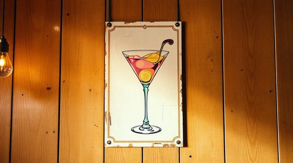 Affiches rétro pour cocktails : idées stylées pour votre décoration